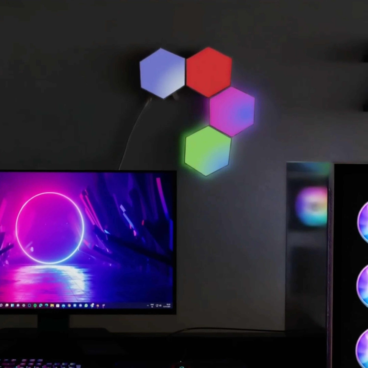 Ervaar de sfeer en kleur van HappyLEDS RGB-hexagons.